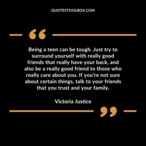 Being a teen can be tough. Just try to surround yourself with really good friends that really have your back, and also be a really good friend to those who really care about