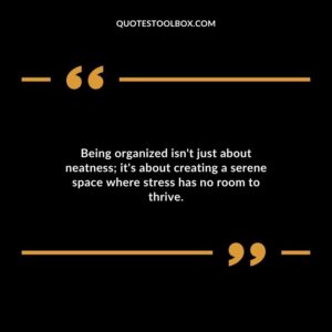 Being organized isnt just about neatness its about creating a serene space where stress has no room to thrive.