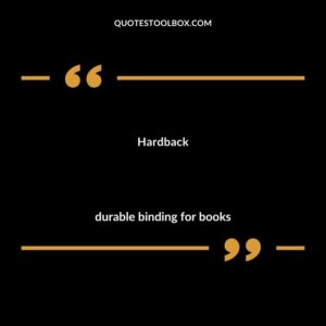 Hardback durable binding for books