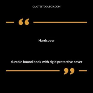 Hardcover durable bound book with rigid protective cover