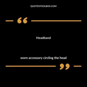 Headband worn accessory circling the head