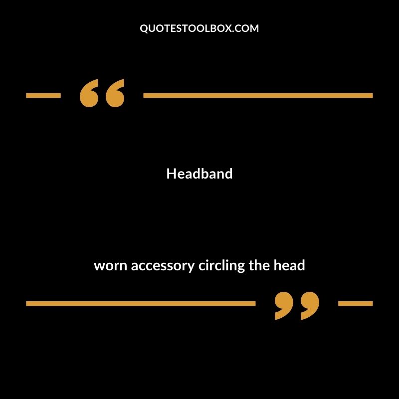 Headband worn accessory circling the head