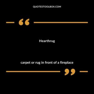 Hearthrug carpet or rug in front of a fireplace