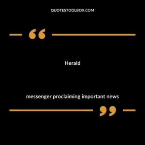 Herald messenger proclaiming important news
