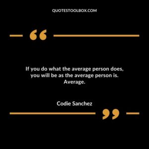 If you do what the average person does you will be as the average person is. Average.