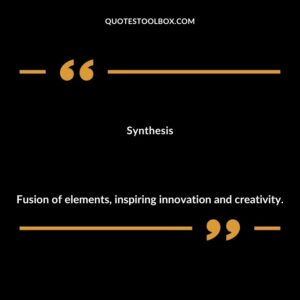 Synthesis Fusion of elements inspiring innovation and creativity.