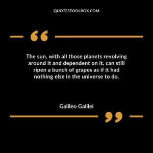 The sun with all those planets revolving around it and dependent on it can still ripen a bunch of grapes as if it had nothing else in the universe to do.