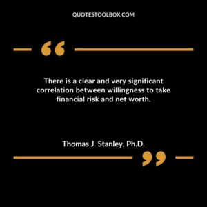There is a clear and very significant correlation between willingness to take financial risk and net worth.