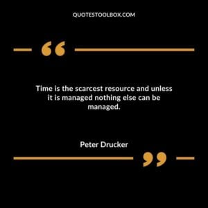 Time is the scarcest resource and unless it is managed nothing else can be managed.