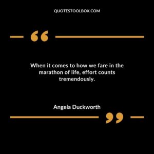 When it comes to how we fare in the marathon of life effort counts tremendously.
