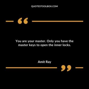 You are your master. Only you have the master keys to open the inner locks.