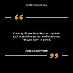 You may choose to write your top level goal in indelible ink but until you know for sure work in pencil.