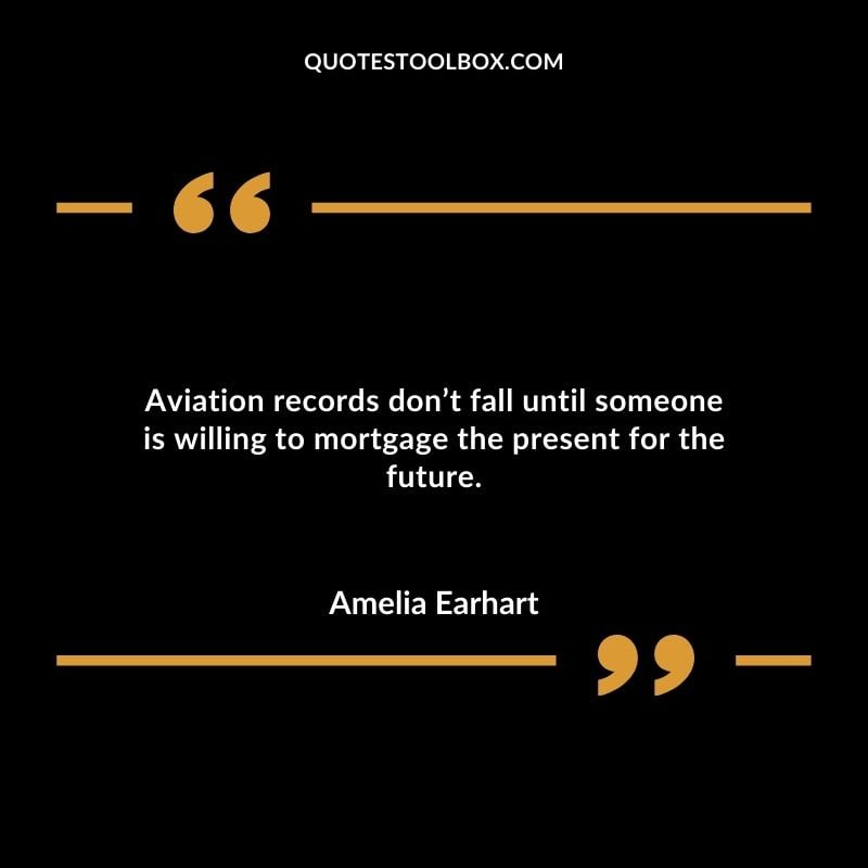 Aviation records dont fall until someone is willing to mortgage the present for the future.