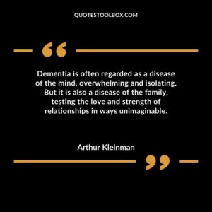 Dementia is often regarded as a disease of the mind overwhelming and isolating. But it is also a disease of the family testing the love and strength of relationships in ways unimaginable.