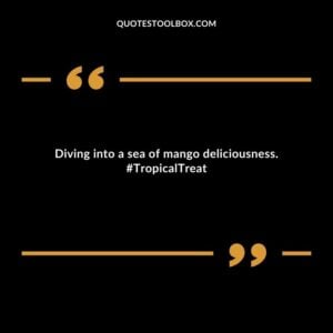 Diving into a sea of mango deliciousness. TropicalTreat