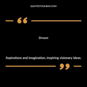 Dream Aspirations and imagination inspiring visionary ideas.