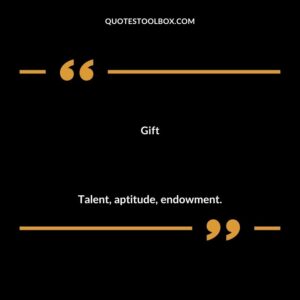 Gift Talent aptitude endowment.