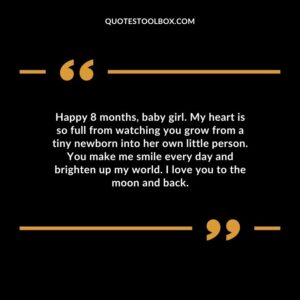 Happy 8 months, baby girl. My heart is so full from watching you grow from a tiny newborn into her own little person