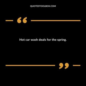 Hot car wash deals for the spring.