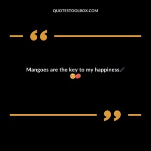 Mangoes are the key to my happiness