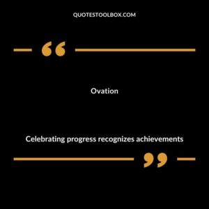 Ovation Celebrating progress recognizes achievements