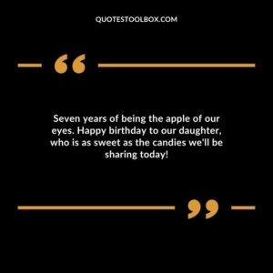 Seven years of being the apple of our eyes. Happy birthday to our daughter who is as sweet as the candies well be sharing today!