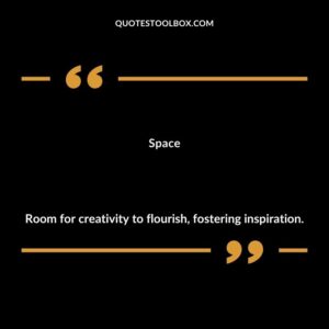 Space Room for creativity to flourish fostering inspiration.