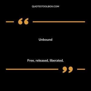 Unbound Free released liberated.
