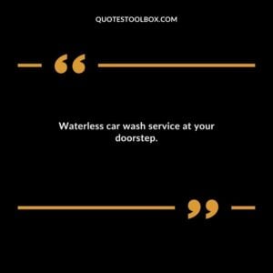 Waterless car wash service at your doorstep.