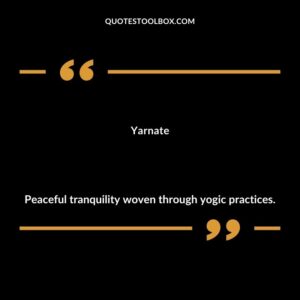 Yarnate Peaceful tranquility woven through yogic practices.