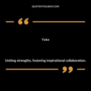 Yoke Uniting strengths fostering inspirational collaboration.