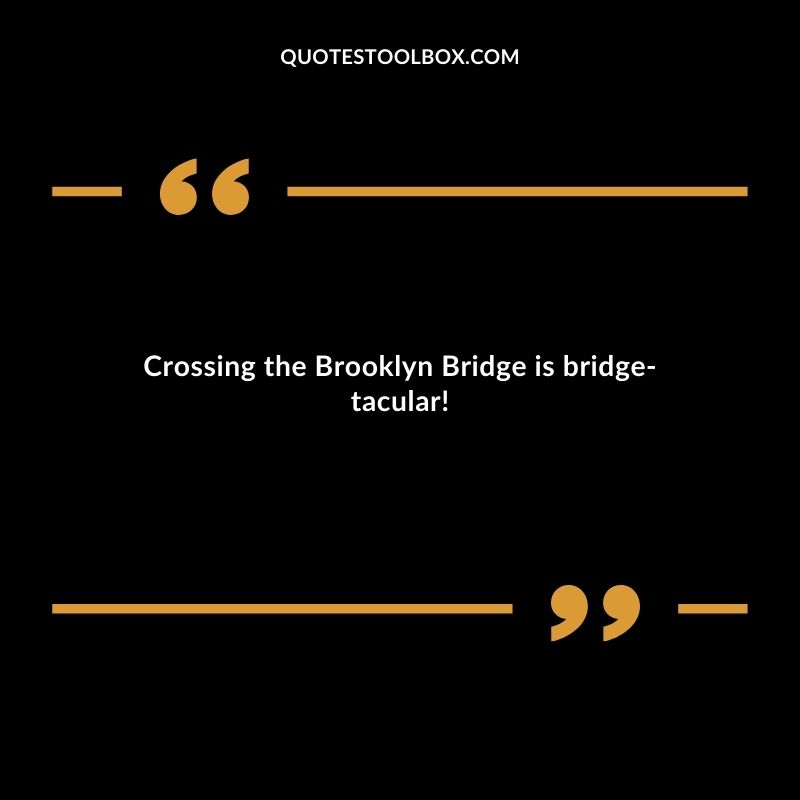 Crossing the Brooklyn Bridge is bridge tacular!