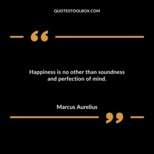 Happiness is no other than soundness and perfection of mind.