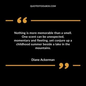 Nothing is more memorable than a smell. One scent can be unexpected momentary and fleeting yet conjure up a childhood summer beside a lake in the mountains.