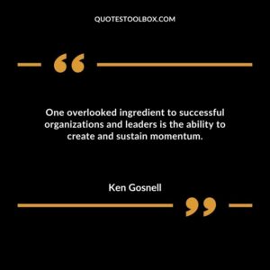 One overlooked ingredient to successful organizations and leaders is the ability to create and sustain momentum.