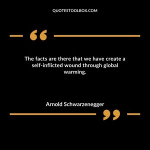 The facts are there that we have create a self inflicted wound through global warming.