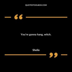 Youre gonna hang witch.