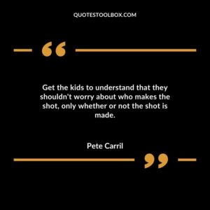 Get the kids to understand that they shouldnt worry about who makes the shot only whether or not the shot is made.