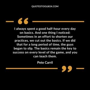 I always spent a good half hour every day on basics. And one thing I noticed Sometimes in an effort to shorten our practices we cut out the basics.