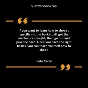 If you want to learn how to shoot a specific shot in basketball get the mechanics straight then go out and practice hard. Once you have the