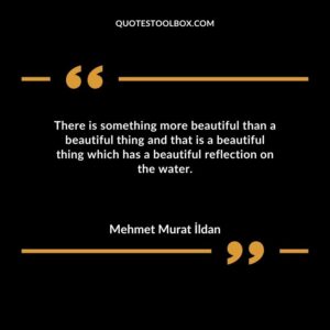 There is something more beautiful than a beautiful thing and that is a beautiful thing which has a beautiful reflection on the water.