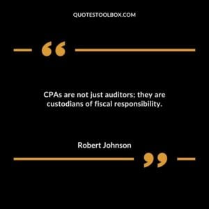 CPAs are not just auditors they are custodians of fiscal responsibility.