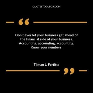 Dont ever let your business get ahead of the financial side of your business. Accounting