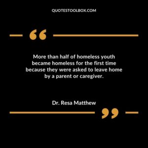 More than half of homeless youth became homeless for the first time because they